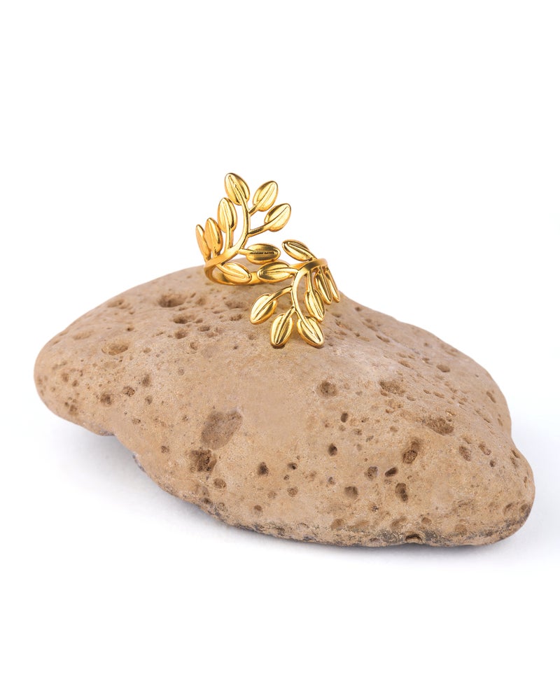 TAAHIRA Open Leaf Adjustable Ring - Image 2